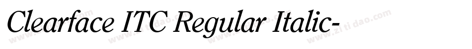 Clearface ITC Regular Italic字体转换